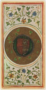 The Ace of Coins, facsimile of a tarot card from the 